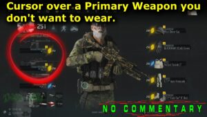 Cursor Over Primary Weapon You Don't Want