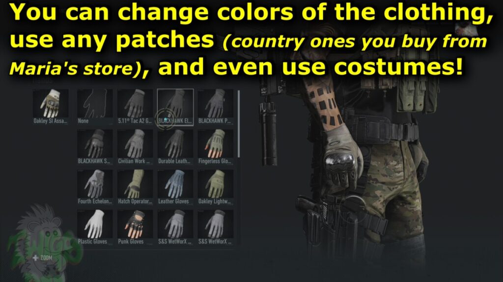 Change the colors of clothing, use patches and anything available to you